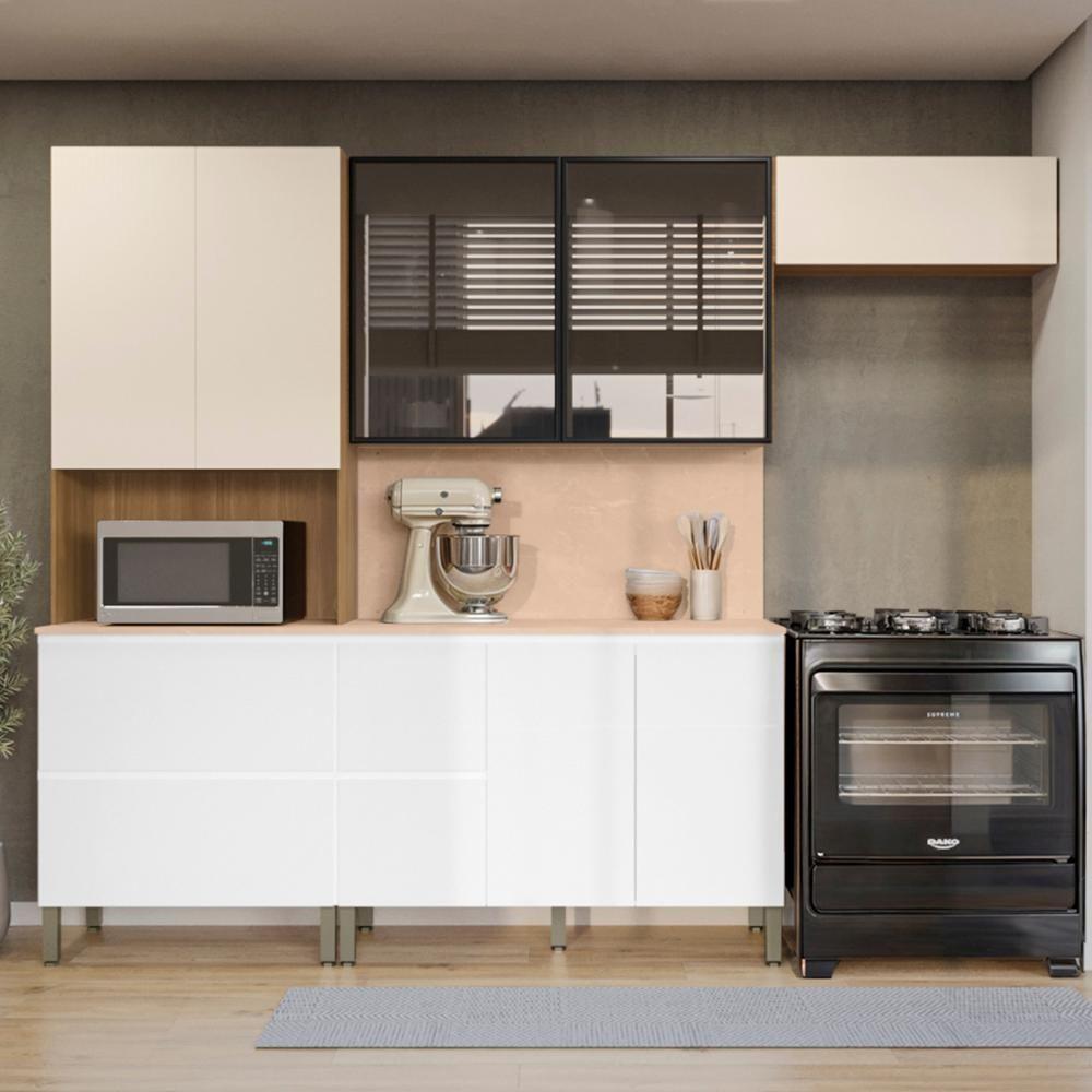 Armário De Cozinha Cp05 Com Tampo 120cm Minsk Branco-soft Z06 - Mpozenato - 2