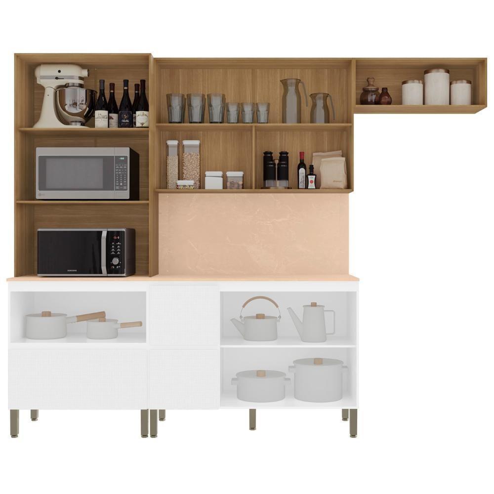 Armário De Cozinha Cp05 Com Tampo 120cm Minsk Branco-soft Z06 - Mpozenato - 5