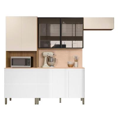Armário De Cozinha Cp05 Com Tampo 120cm Minsk Branco-soft Z06 - Mpozenato
