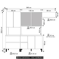 Armário De Cozinha Cp05 Com Tampo 120cm Minsk Branco-soft Z06 - Mpozenato
