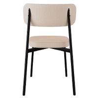 Cadeira De Jantar Estofada Kit 6 Ella M25 Linho Areia-preto - Mpozenato - 7