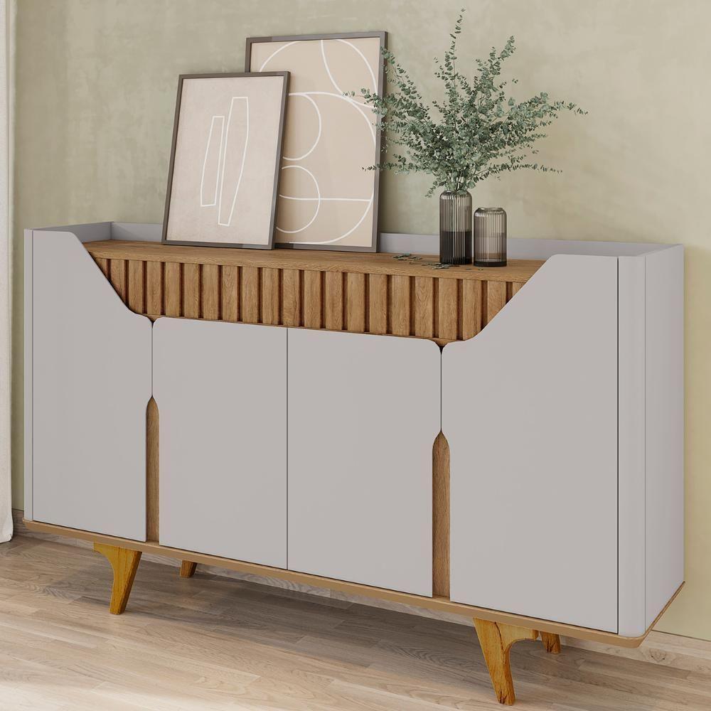 Buffet Aparador Sala De Estar 160cm Melissa Off-cinamomo B02 - Mpozenato - 2