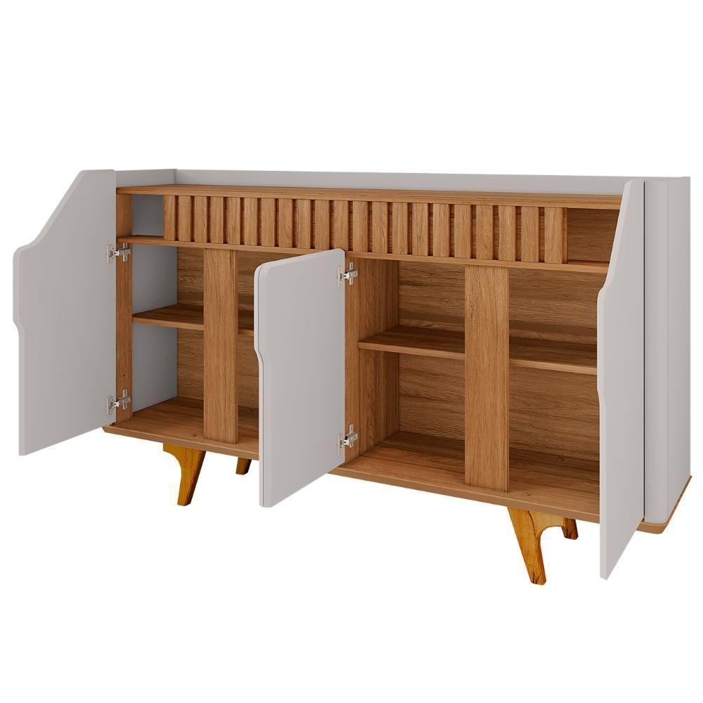 Buffet Aparador Sala De Estar 160cm Melissa Off-cinamomo B02 - Mpozenato - 5