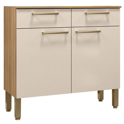 Balcão De Cozinha Com Tampo 91cm Vivian Plus Freijó-soft Z06 - Mpozenato