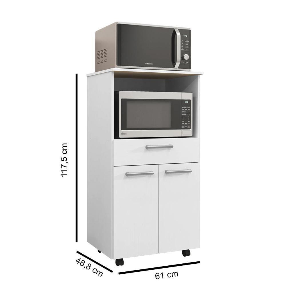 Balcão De Cozinha Duplo Para Microondas 2 Portas Duo Z06 Supremo - Mpozenato - 4