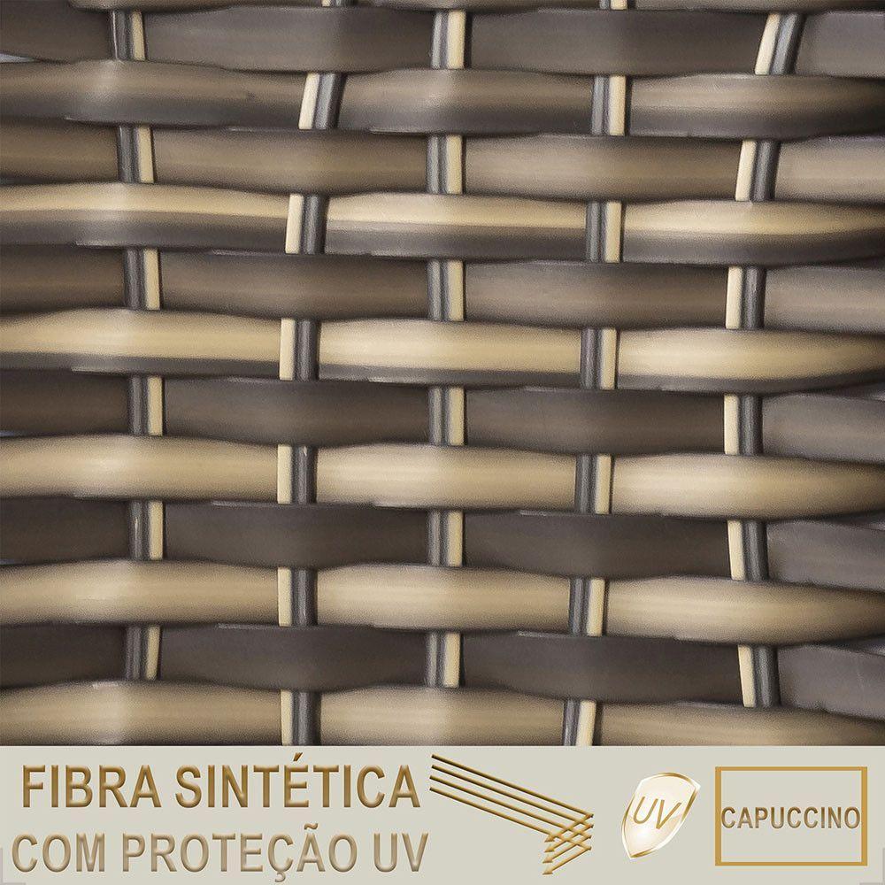 2 Espreguiçadeira Catar E 2 Mesa Garden Alumínio E Fibra Cappuccino - 6