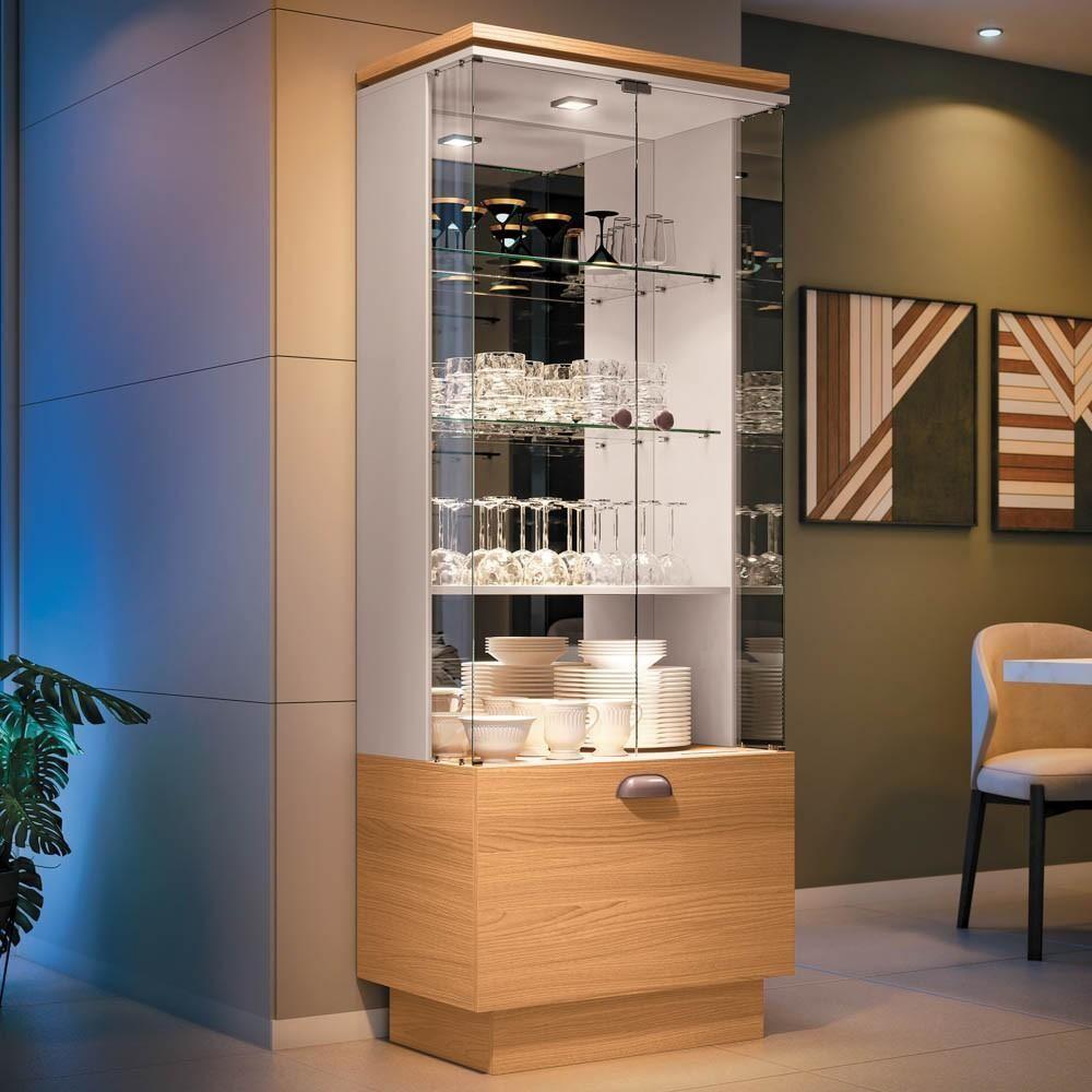 Buffet Aparador Sollare E Cristaleira Aura Off-cinamomo - Hb Móveis - 2