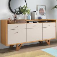 Buffet Aparador Sollare E Cristaleira Aura Off-cinamomo - Hb Móveis - 3