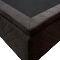 Base Box Baú Para Cama Viúva 128x188cm Liz S05 Suede Bordado Marrom - Mpozenato - 5