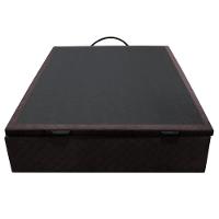 Base Box Baú Para Cama Viúva 128x188cm Liz S05 Suede Bordado Marrom - Mpozenato - 7