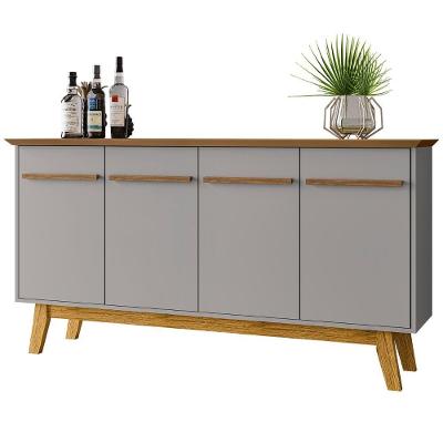 Buffet Aparador Sala De Estar 160cm 4 Portas Opala Cinamomo-off - Bechara