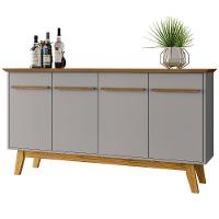 Buffet Aparador Sala De Estar 160cm 4 Portas Opala Cinamomo-off - Bechara - 1