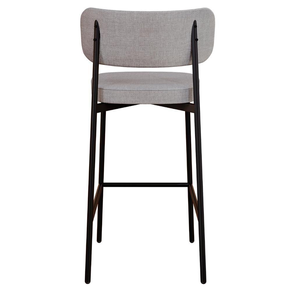 Banqueta Alta Bar Estofada Kit 3 Ella M25 Linho Cinza Cl-café - Mpozenato - 7