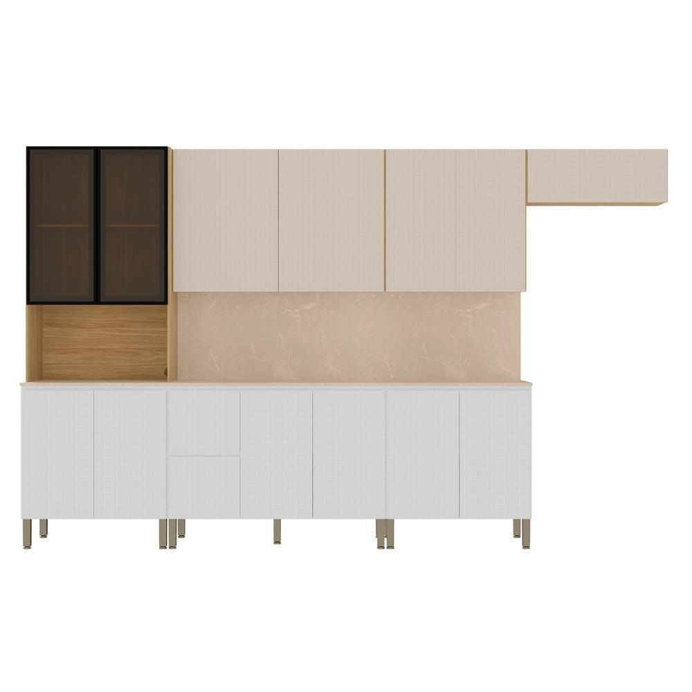 Armário De Cozinha Cp06 Com Tampo 120cm Minsk Branco-soft Z06 - Mpozenato - 1