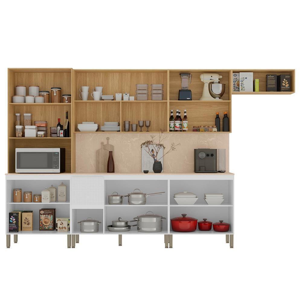 Armário De Cozinha Cp06 Com Tampo 120cm Minsk Branco-soft Z06 - Mpozenato - 5