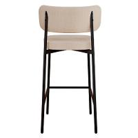 Banqueta Alta Bar Estofada Kit 6 Ella M25 Linho Areia - Mpozenato - 7