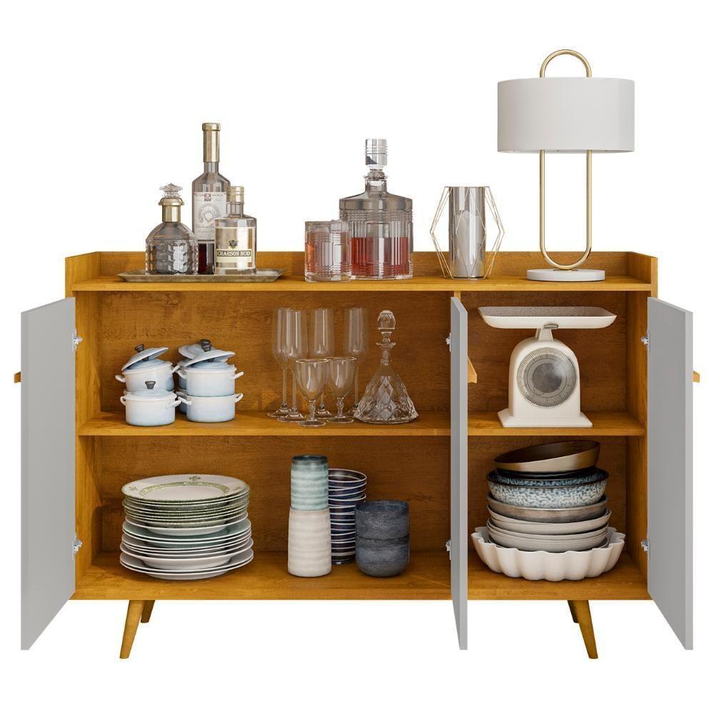 Buffet Aparador Sala De Estar 135cm Nick Naturalle-off B02 - Mpozenato - 5