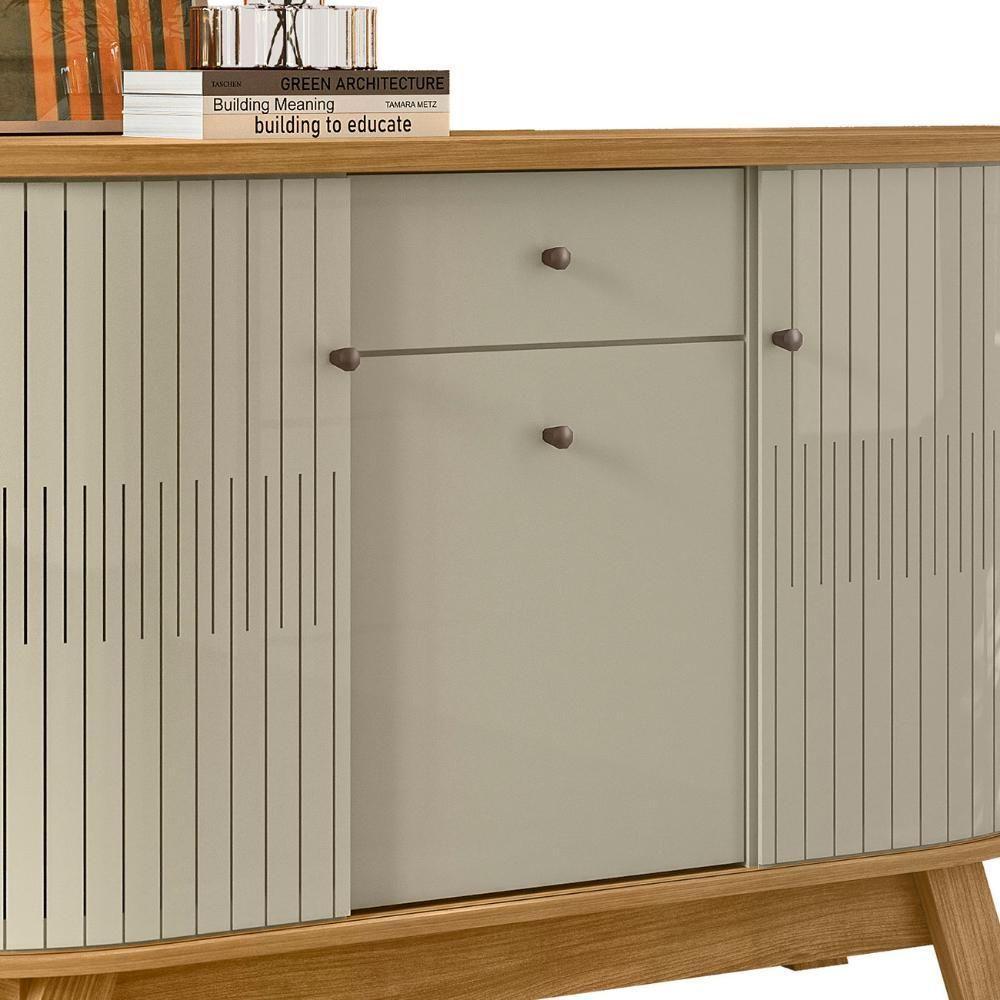 Buffet Aparador Sala De Estar 135cm Toni Z10 Cumaru-opala - Mpozenato - 7