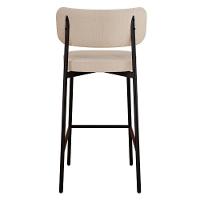 Banqueta Alta Bar Estofada Kit 3 Ella M25 Linho Areia-preto - Mpozenato - 7