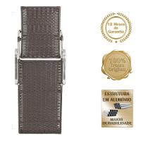 1 Espreguiçadeira Catar E 1 Mesa Garden Alumínio E Fibra Tabaco - 3