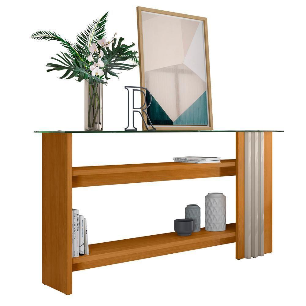 Aparador De Sala Com Prateleiras 150cm Fire Z10 Off-cinamomo - Mpozenato - 1