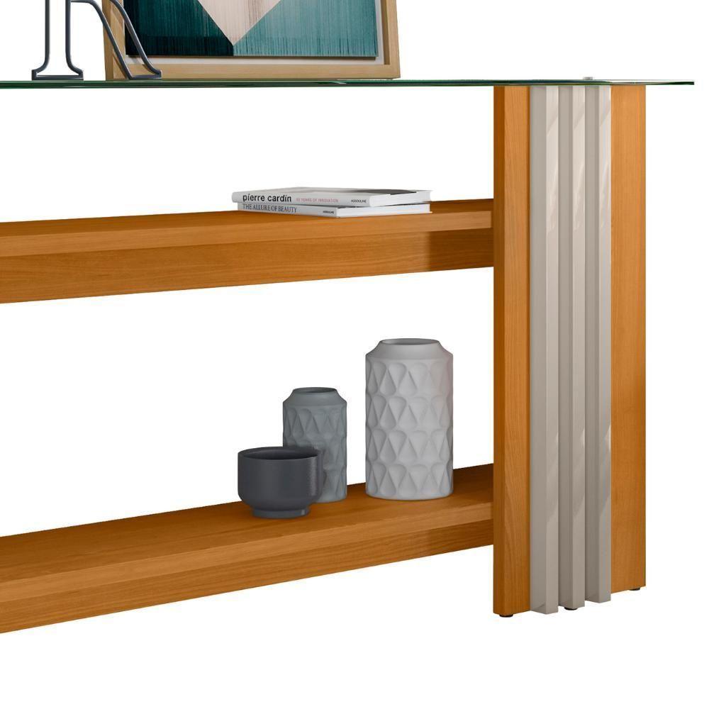 Aparador De Sala Com Prateleiras 150cm Fire Z10 Off-cinamomo - Mpozenato - 6