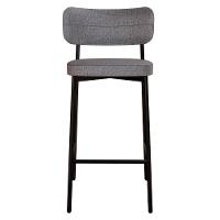 Banqueta Alta Bar Estofada Kit 4 Ella M25 Linho Cinza - Mpozenato - 6