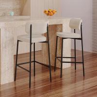 Banqueta Alta Bar Estofada Kit 2 Ella M25 Linho Areia - Mpozenato - 2