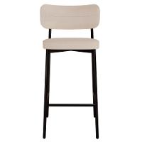 Banqueta Alta Bar Estofada Kit 2 Ella M25 Linho Areia - Mpozenato - 6