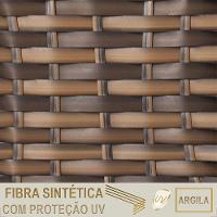 1 Espreguiçadeira Reclinável Catar Aluminio Polido E Fibra Argila - 6