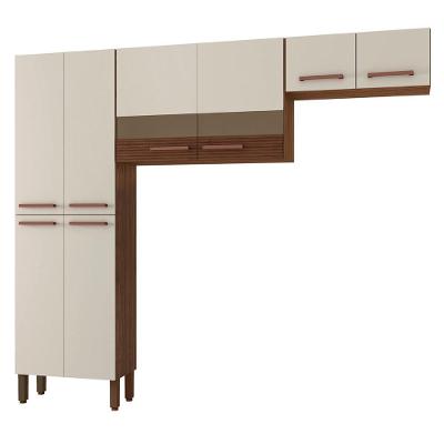 Armário De Cozinha Compacta 221cm Vivian Nogueira-off White Z06 - Mpozenato