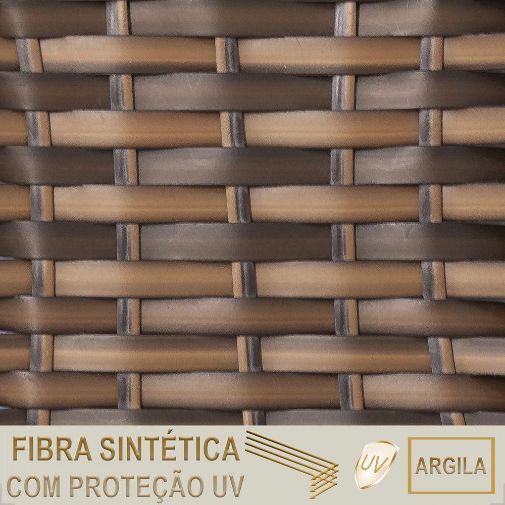 2 Espreguiçadeiras Catar E Mesa Para Piscina Jardim Varanda Argila - 6