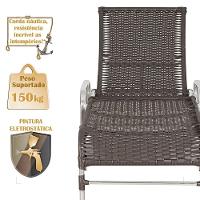 2 Espreguiçadeiras Catar E Mesa Para Piscina Jardim Varanda Tabaco