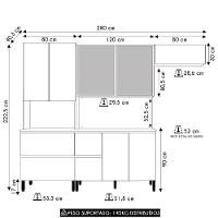 Armário De Cozinha Cp05 Com Tampo 120cm Minsk Vanilla-freijó Z06 - Mpozenato