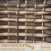 2 Espreguiçadeiras Catar E Mesa Para Piscina Jardim Varanda Cappuccino - 6