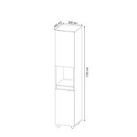 Armário Multiuso 2 Portas 1 Nicho Bl3312 Branco - Tecno Mobili - 6