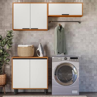 Armário Multiuso Lavanderia Nala Freijó Uv-off Acetinado Z44 - Mpozenato