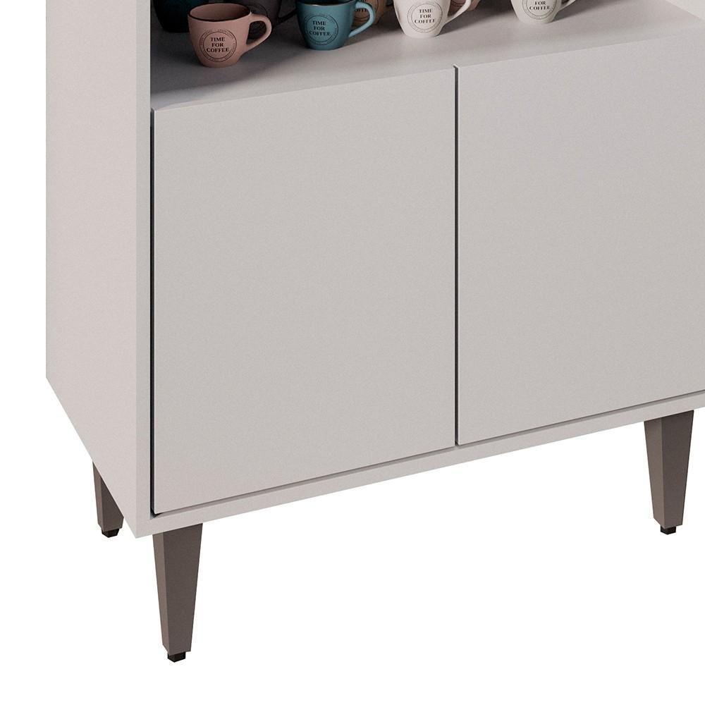 Balcão Aparador Buffet Cantinho Do Café 71cm Lice Z34 Branco - Mpozenato - 7