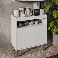 Balcão Aparador Buffet Cantinho Do Café 71cm Lice Z34 Branco - Mpozenato - 2