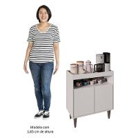 Balcão Aparador Buffet Cantinho Do Café 71cm Lice Z34 Branco - Mpozenato - 5