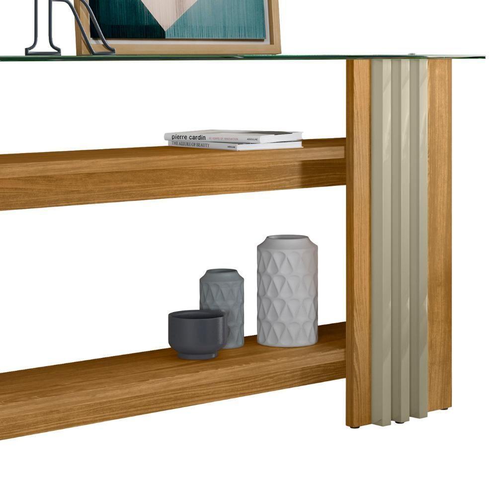 Aparador De Sala Com Prateleiras 150cm Fire Z10 Cumaru-opala - Mpozenato - 6