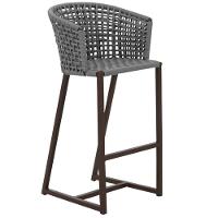 Banqueta Bali Em Alumínio E Corda Náutica Trama Original Prata - 1