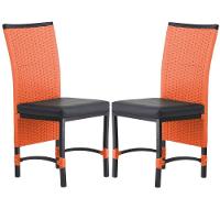 2 Cadeira Corda Náutica Saia Longa Cozinha área Edícula Terra Cota - 1