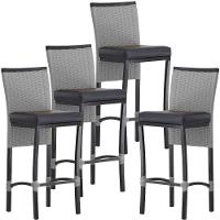 4 Banqueta Cannes Em Alumínio Corda Náutica Trama Original Prata - 1