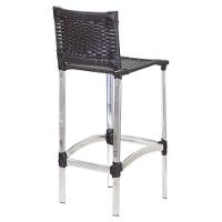 5 Banquetas Altas Madri Em Cozinha Alumínio Edícula área Preto - 4