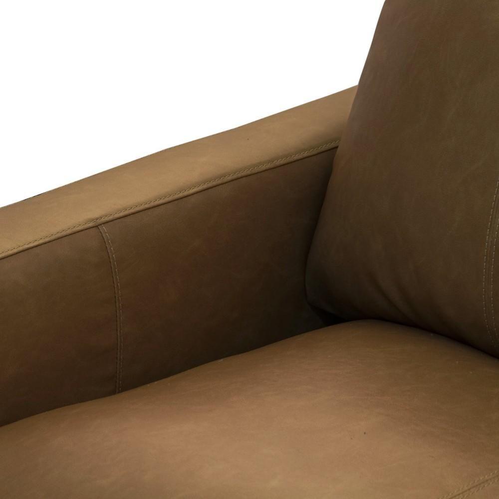 Sofá 4 Lugares Para Sala Living 282cm Merli L08 Couro Camel - Mpozenato - 9