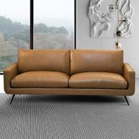 Sofá 4 Lugares Para Sala Living 282cm Merli L08 Couro Camel - Mpozenato - 2