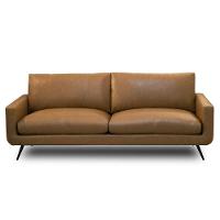 Sofá 4 Lugares Para Sala Living 282cm Merli L08 Couro Camel - Mpozenato - 5