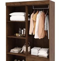 Guarda Roupa Solteiro 103cm Com 4 Portas Ideal Imbuia Rústico - Vila Rica - 7