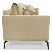 Sofá 3 Lugares 220cm Pés De Metal Vecchia S06 Linho Dourado - Mpozenato - 7